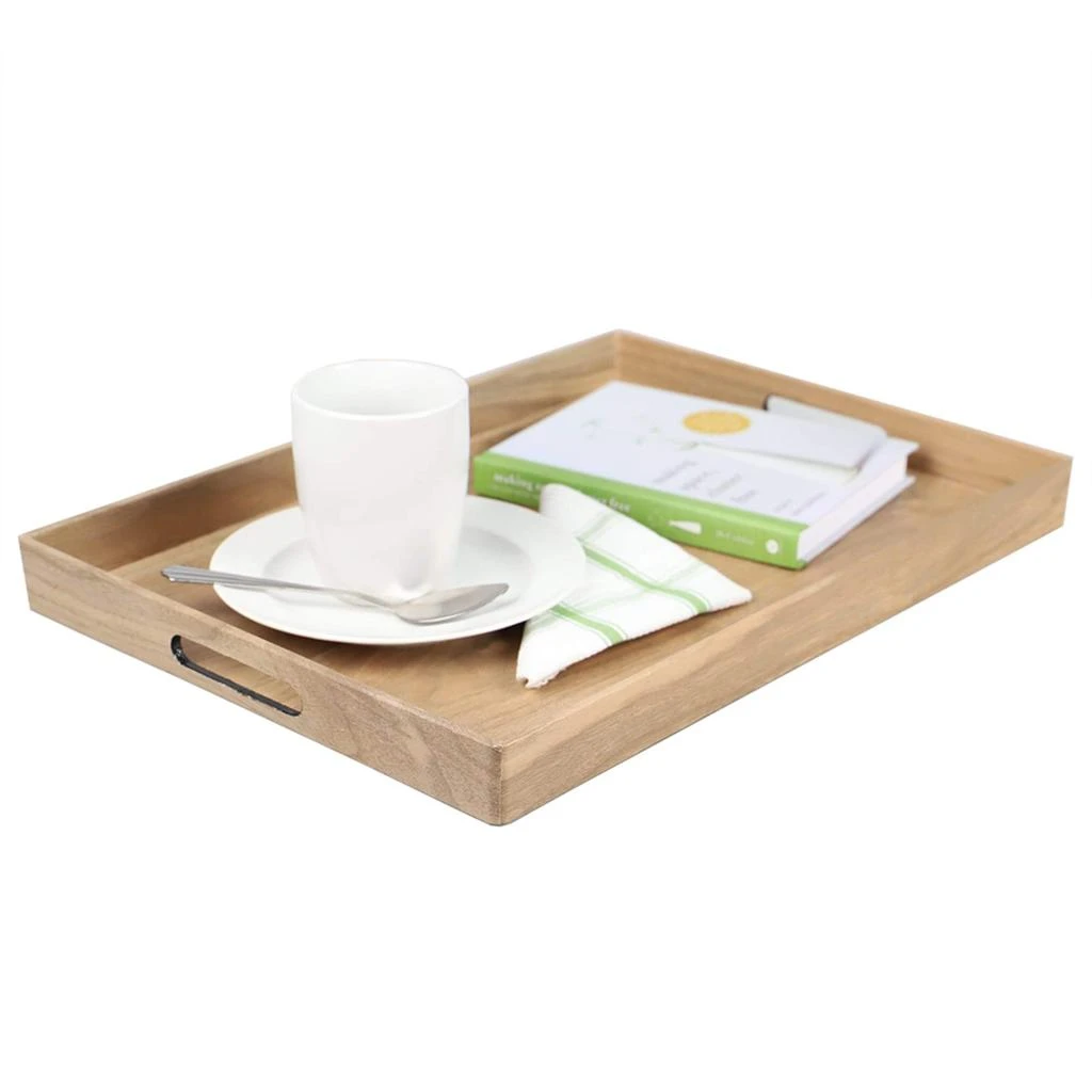 商品Home Basics|Home Basics Rustic Wood Like Serving Tray,价格¥166,第1张图片