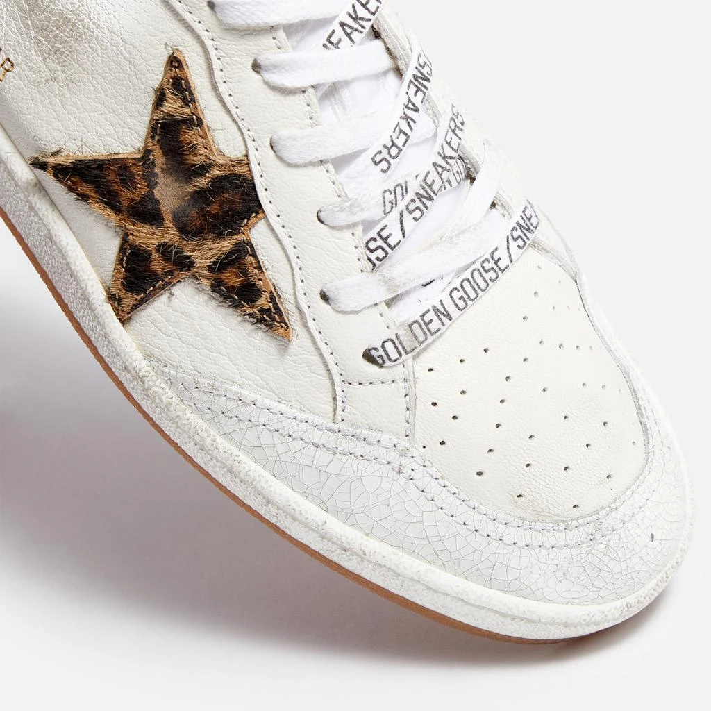 商品Golden Goose|Golden Goose Ball Star Distressed Leather Trainers,价格¥4250,第4张图片详细描述