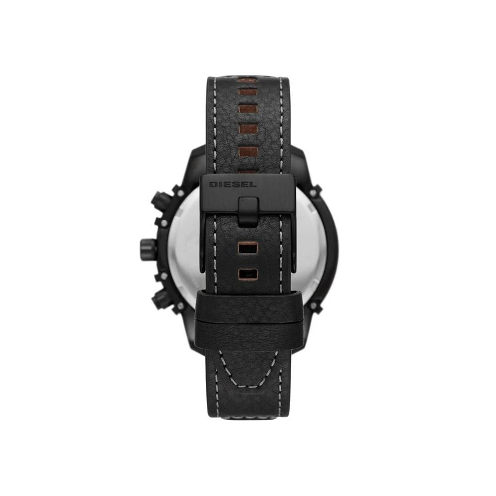 商品Diesel|Men's Griffed Chronograph Black Leather Strap Watch, 48mm,价格¥804,第3张图片详细描述