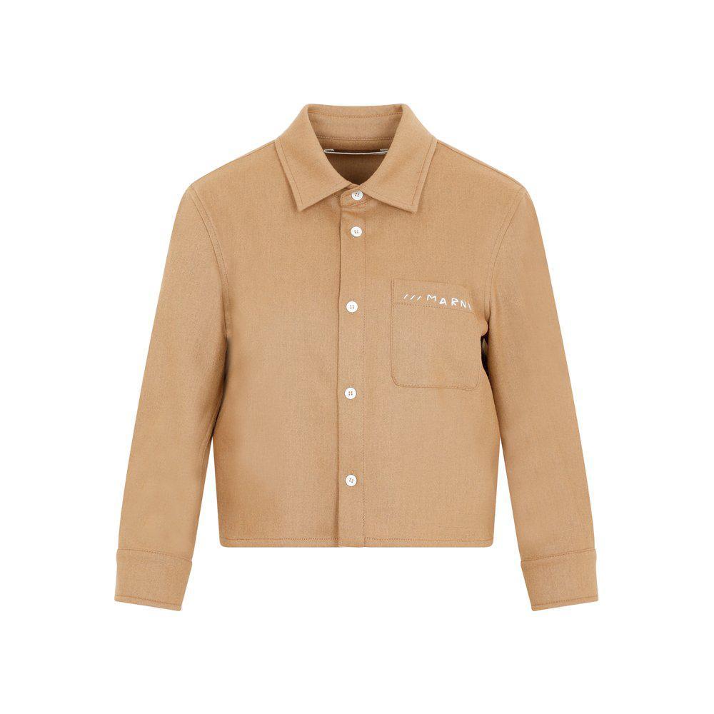 商品Marni|Marni Logo Embroidered Buttoned Shirt,价格¥2194,第1张图片