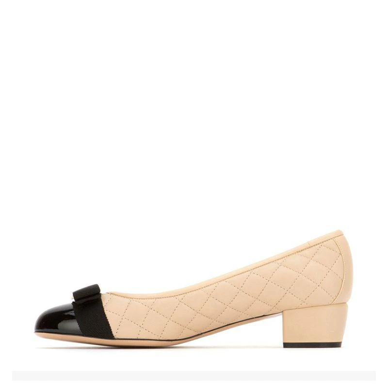 商品Salvatore Ferragamo|SALVATORE FERRAGAMO 拼色女士中跟鞋 01-M832-702227,价格¥6212,第10张图片详细描述