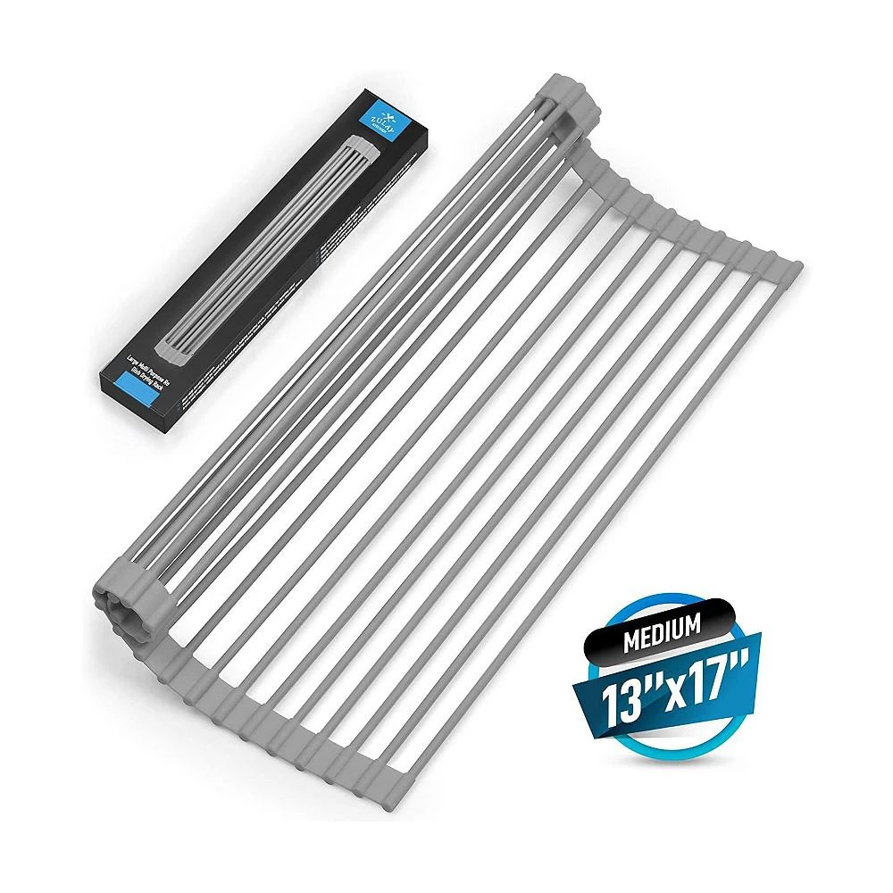 商品Zulay Kitchen|Multipurpose Roll Up Sink Drying Rack and Trivet,价格¥174,第1张图片