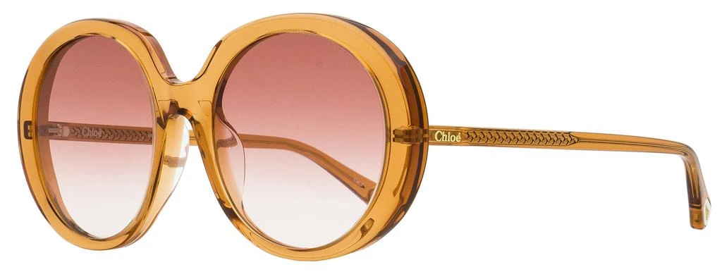 商品Chloé|Chloe Women's Esther Oval Sunglasses CH0007SA 001 Orange 56mm,价格¥1104,第1张图片