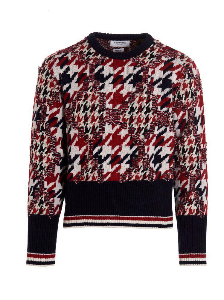 商品Thom Browne|Thom Browne Houndstooth Intarsia Jumper,价格¥4555,第1张图片