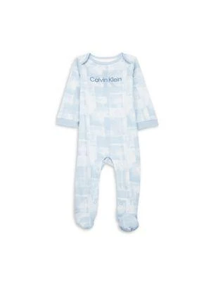 商品Calvin Klein|Baby Boy’s Cotton Logo Footie,价格¥80,第1张图片