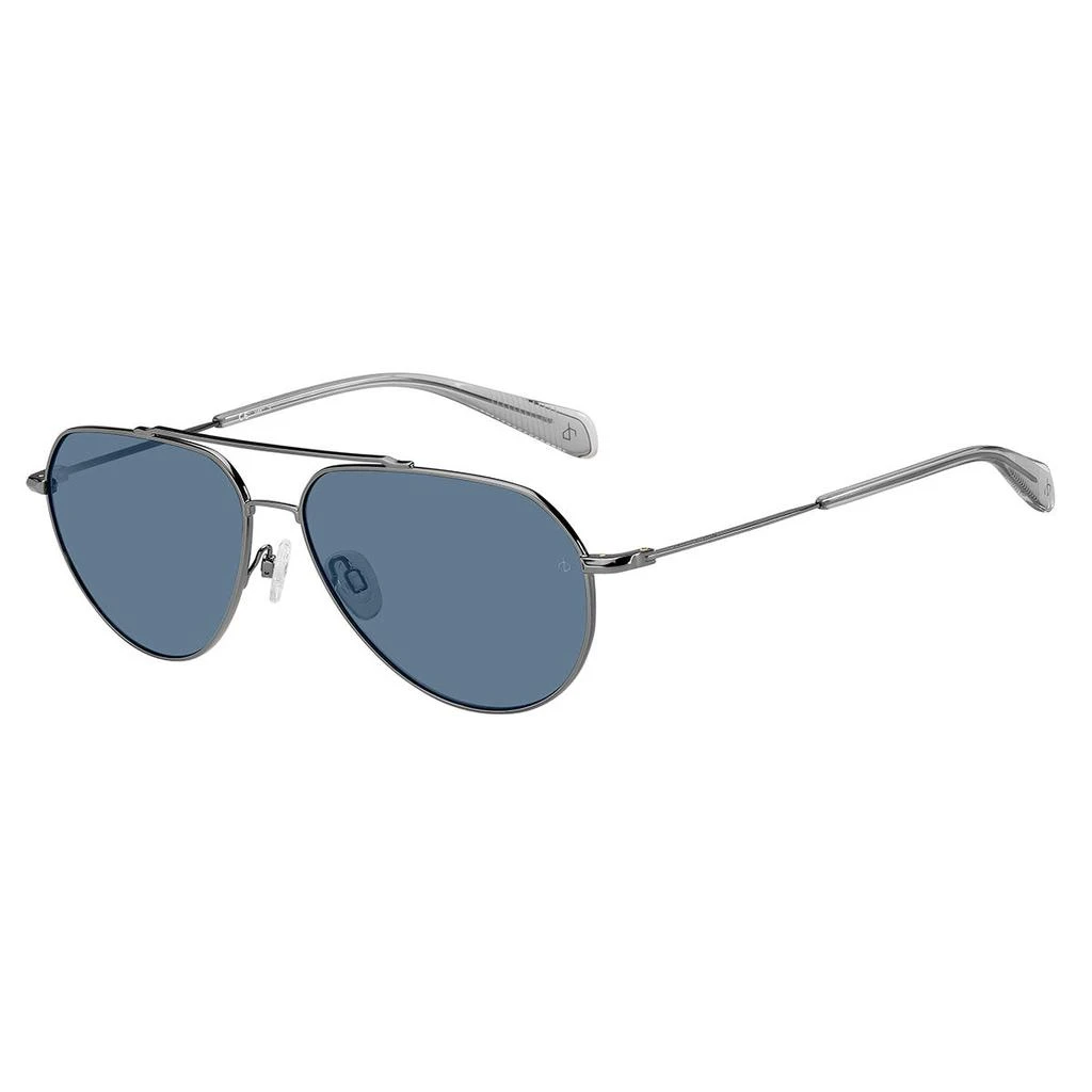 商品Rag & Bone|rag & bone Aviator Sunglasses Ruthenium/Blue Avio Lens,价格¥862,第1张图片