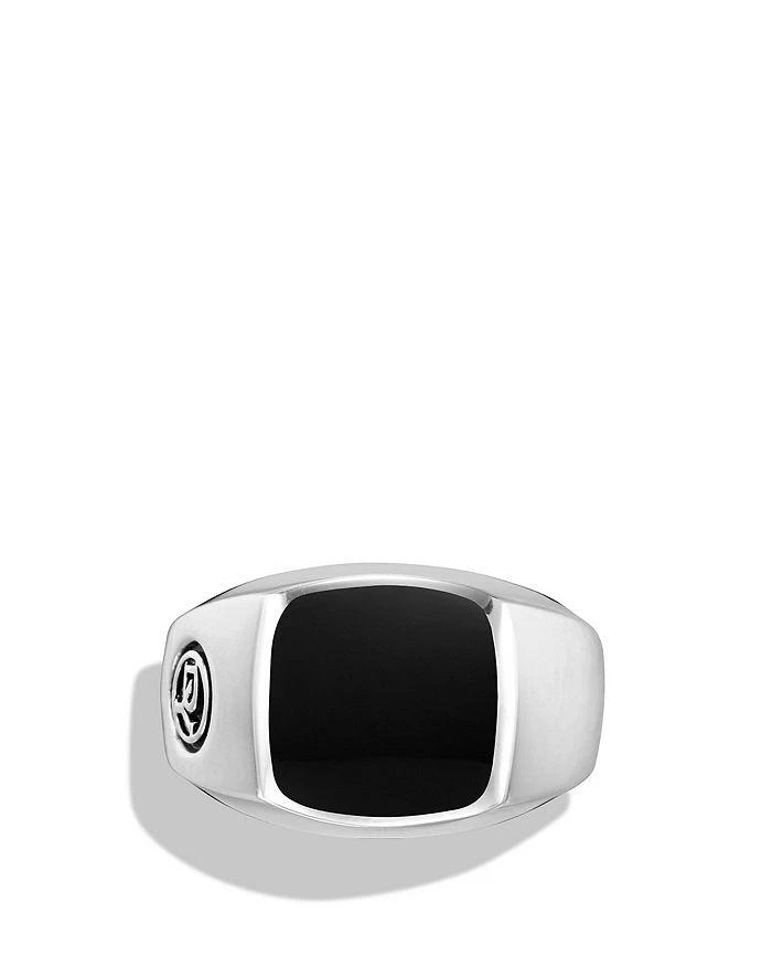 商品David Yurman|Men's Exotic Stone Ring with Black Onyx in Silver,价格¥3708,第3张图片详细描述