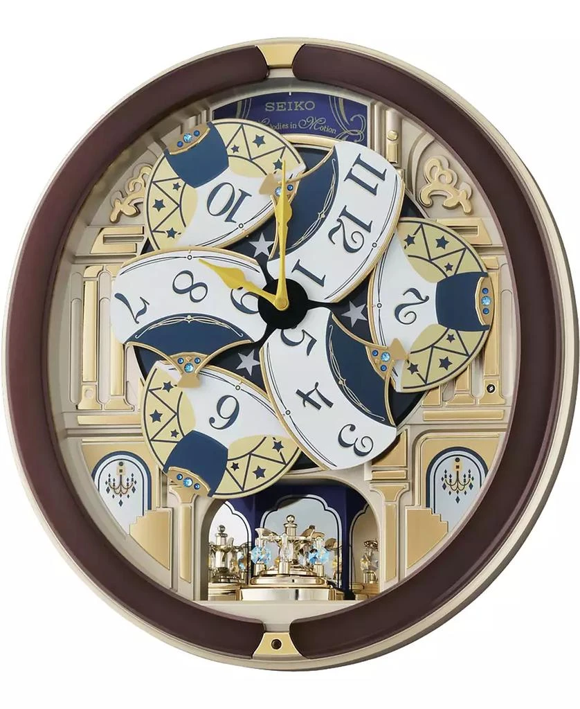 商品Seiko|Melodies in Motion Wood-Tone Wall Clock,价格¥2351,第2张图片详细描述