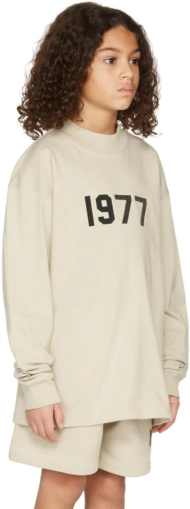 商品Essentials|Kids Beige '1977' Long Sleeve T-Shirt,价格¥197,第3张图片详细描述