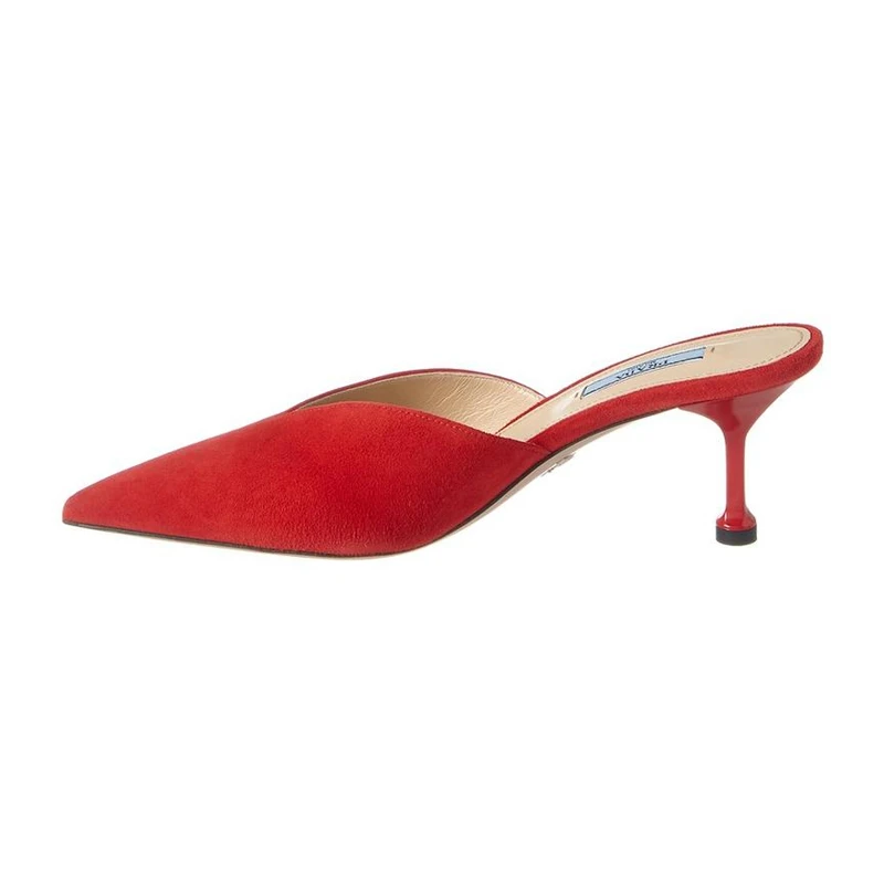 PRADA 女士红色高跟穆勒鞋 1S633L-008-F0011 商品