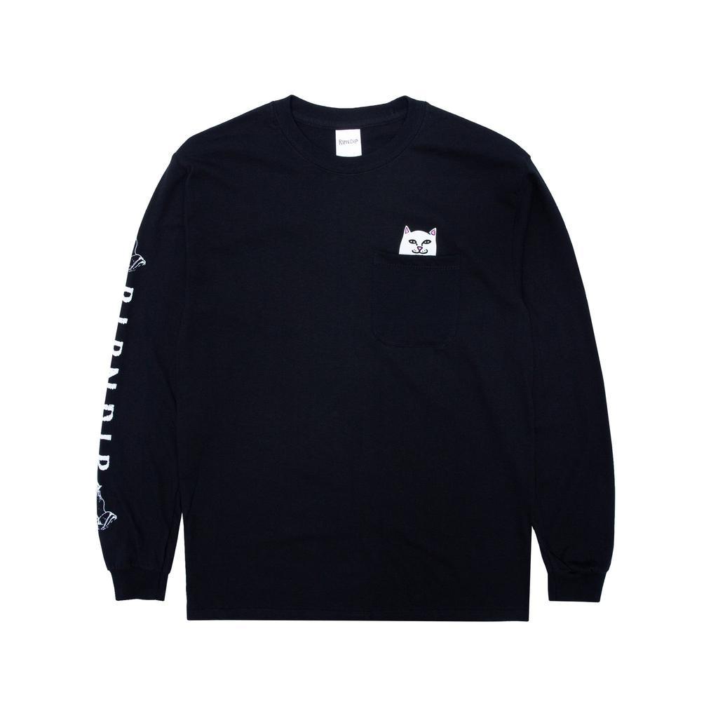 商品RIPNDIP|Lord Nermal Pocket L/S (Black)　T恤,价格¥281,第1张图片