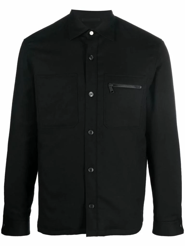 商品Zegna|Ermenegildo zegna men's black cotton shirt,价格¥3484,第1张图片