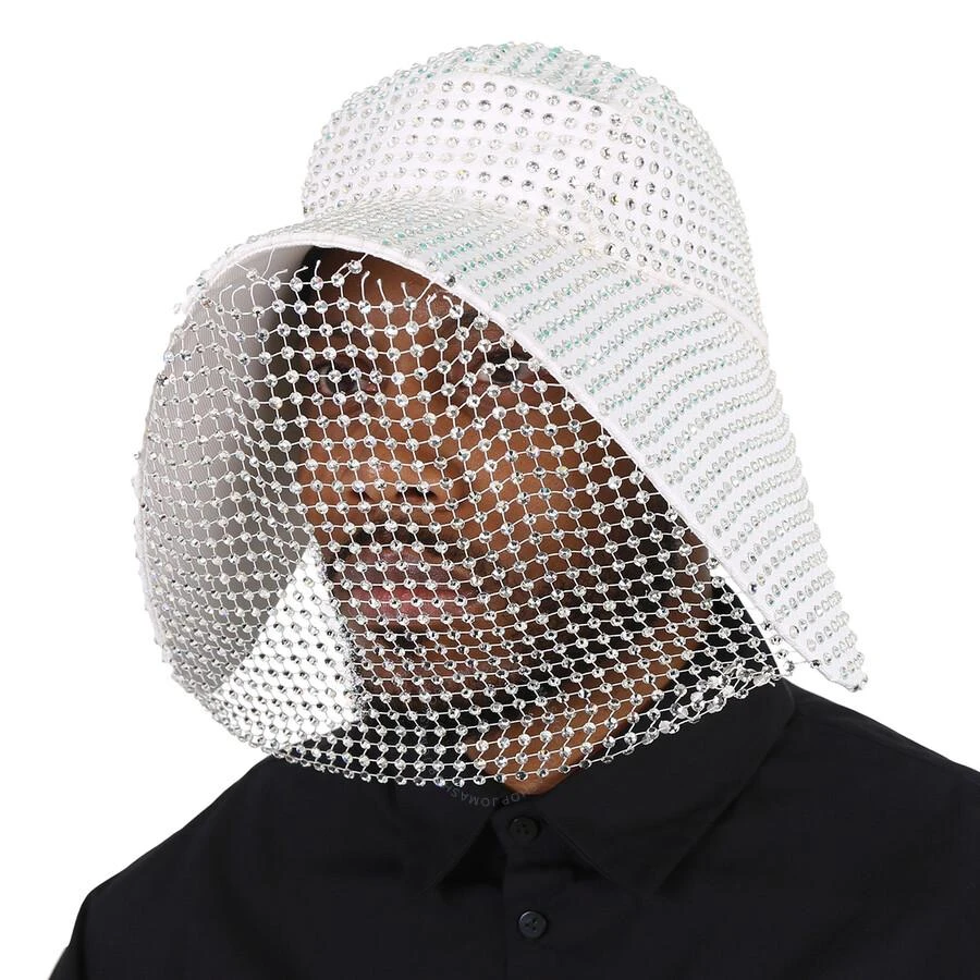 商品Burberry|Open Box - Burberry Men's Optic White Crystal Mesh Bonnet Cap,价格¥2531,第2张图片详细描述