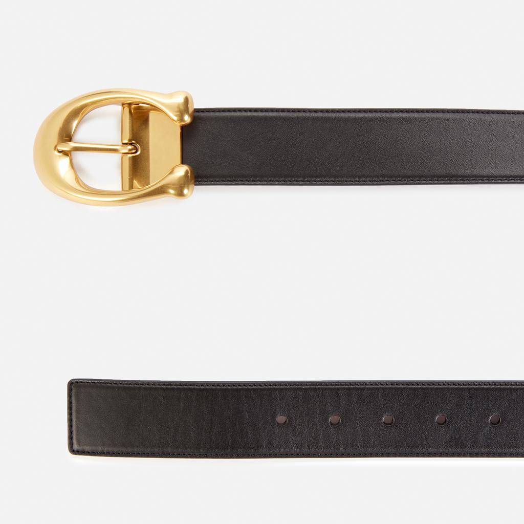 Coach Men's 38Mm Signature Buckle Belt In Glovetan Leather商品第2张图片规格展示