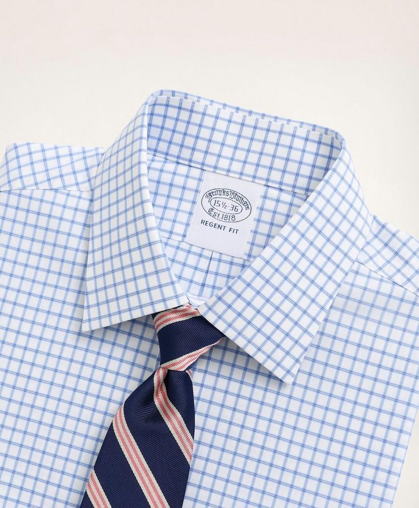 商品Brooks Brothers|Stretch Regent Regular-Fit Dress Shirt, Non-Iron Poplin Ainsley Collar Check,价格¥880,第4张图片详细描述