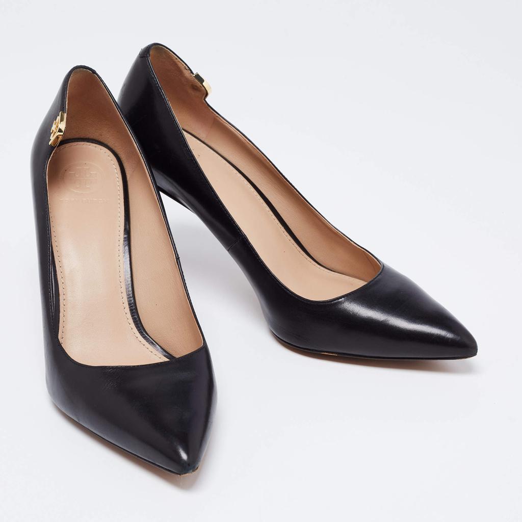 商品[二手商品] Tory Burch|Tory Burch Black Leather Elizabeth Pumps Size 39,价格¥1037,第6张图片详细描述