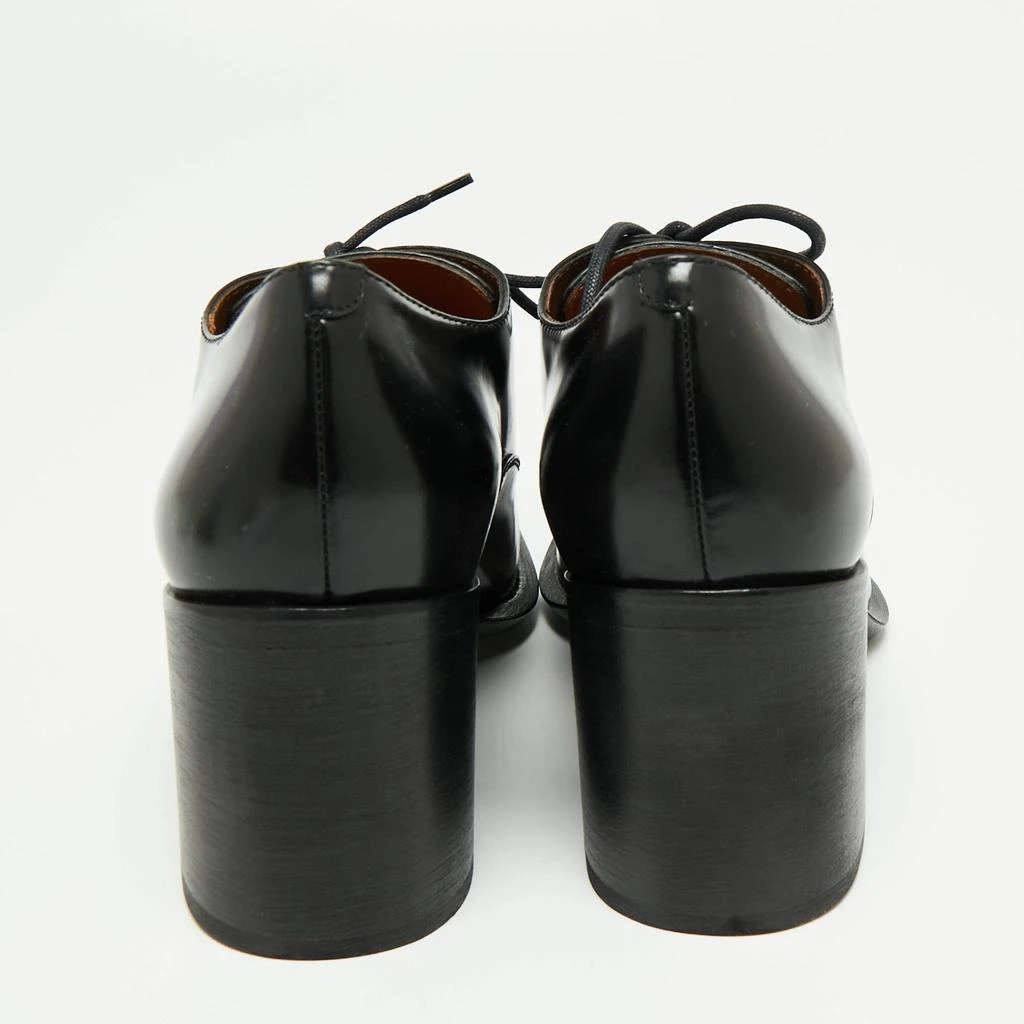 商品Celine|Celine Black Glossy Leather Lace Up Heel Derby Size 41,价格¥2453,第5张图片详细描述