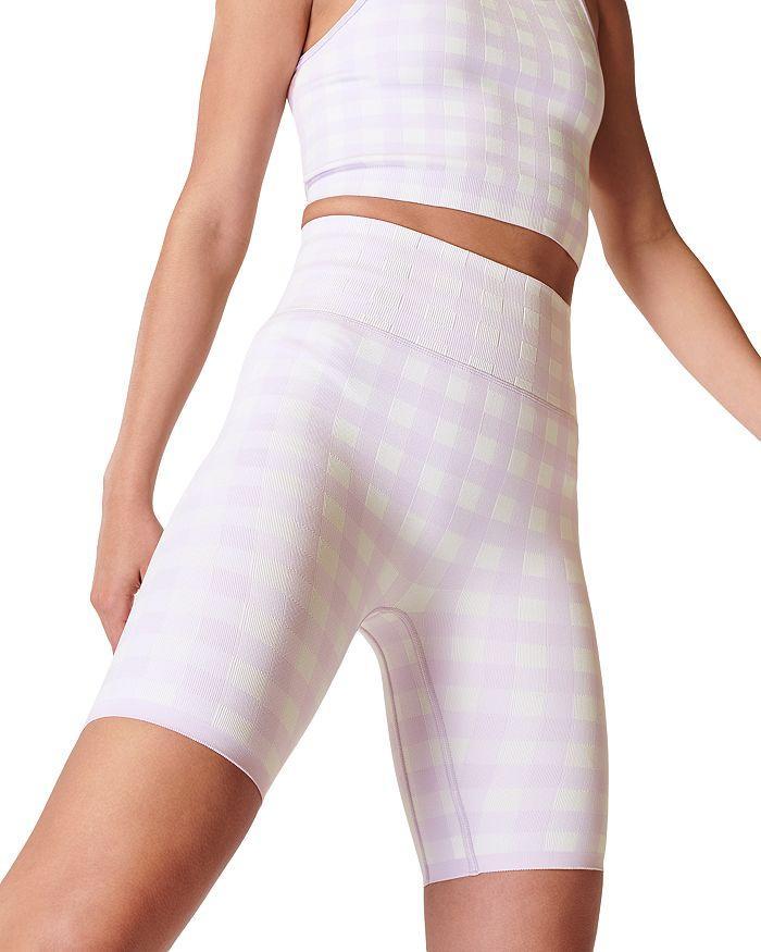 商品SWEATY BETTY|Gingham High Waist 9" Bike Shorts,价格¥302,第3张图片详细描述