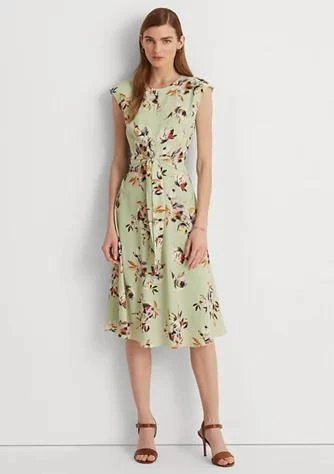 商品Ralph Lauren|Ralph Lauren Womens Floral Bubble Crepe Dress,价格¥218,第1张图片