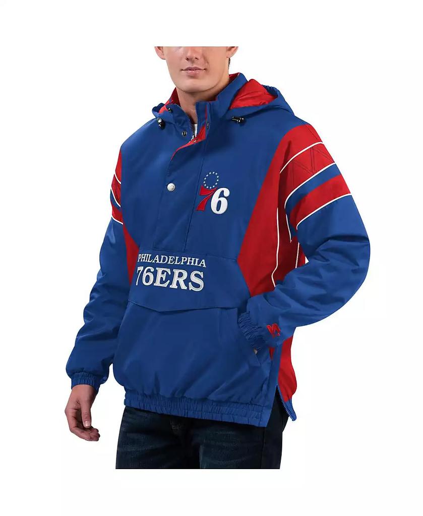 Casaco Royal Philadelphia 76ers Home Team para homem com capuz e meio fecho image 2