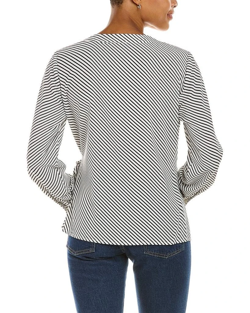 商品Vince Camuto|Vince Camuto Side Tie Diag Stripe Wrap Top,价格¥190,第2张图片详细描述