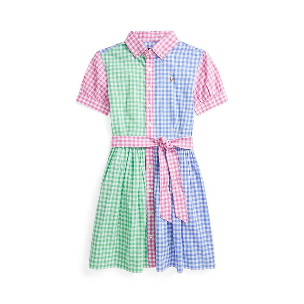 商品Ralph Lauren|Big Girls Gingham Cotton Poplin Shirt Dress,价格¥197,第4张图片详细描述