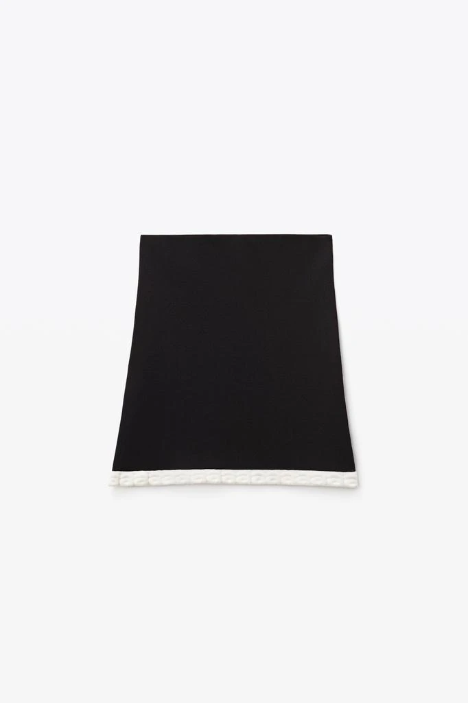 商品Alexander Wang|LOGO TRIM MINI SKIRT IN CHENILLE VISCOSE,价格¥1135,第3张图片详细描述