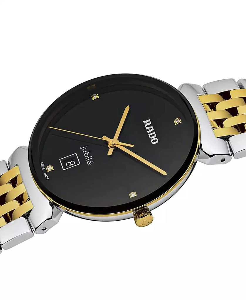 商品Rado|Women's Swiss Florence Classic Diamond Accent Two Tone Stainless Steel Bracelet Watch 38mm,价格¥8981,第3张图片详细描述