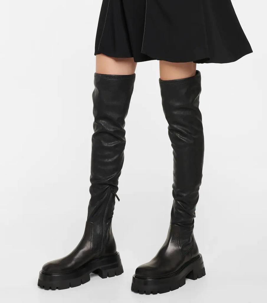商品Versace|Leonidis over-the-knee leather boots,价格¥8778,第6张图片详细描述