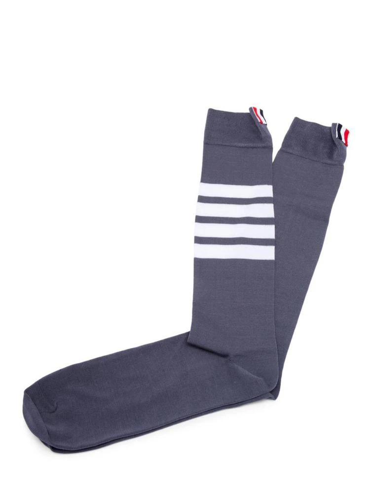 商品Thom Browne|Stripe-Trimmed Cotton Socks,价格¥675,第1张图片