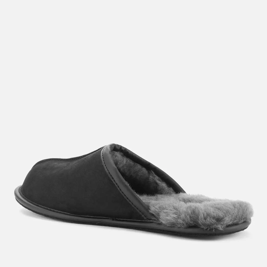 商品UGG|UGG Men's Scuff Leather Skeepskin Slippers - Black,价格¥836,第2张图片详细描述