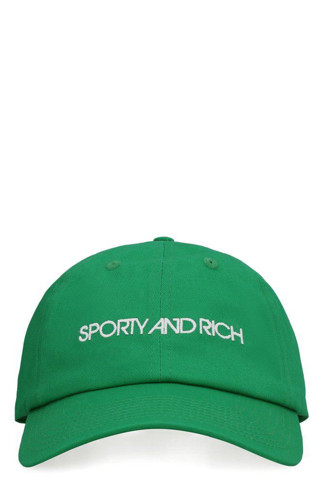 Sporty & Rich Logo-Embroidered Cap商品第1张图片规格展示