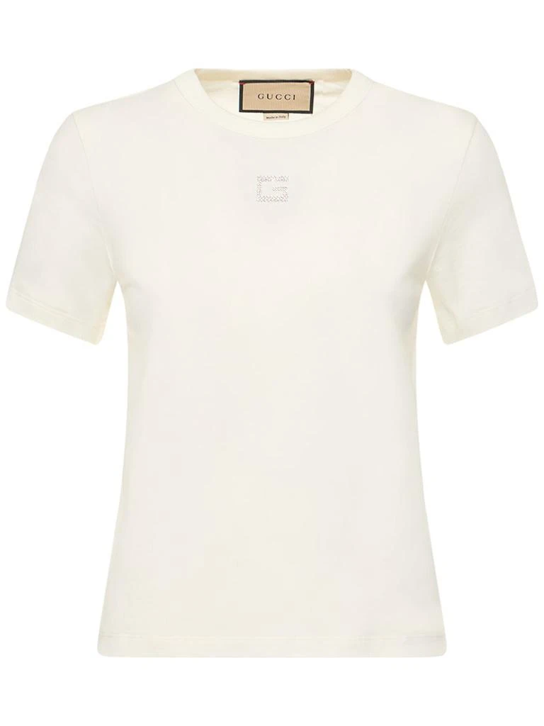 商品Gucci|Cotton Jersey T-shirt W/ Embroidery,价格¥4234,第1张图片