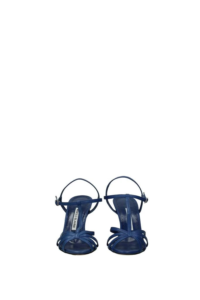 商品Manolo Blahnik|Sandals marana Leather Blue Electric Blue,价格¥3103,第3张图片详细描述