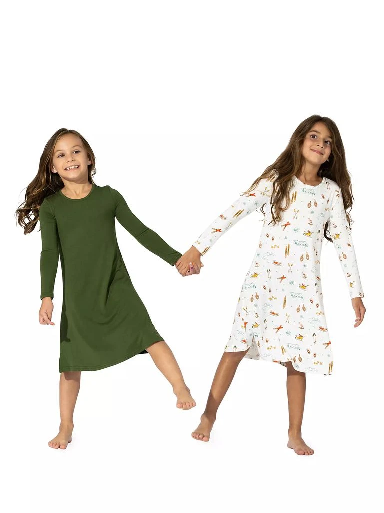 Little Girl's &amp; Girl's Vintage Holiday Long-Sleeve Nightgown 商品