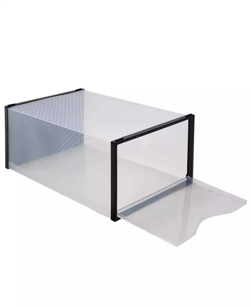 商品Simplify|Set of 12 Stackable Shoe Boxes in Black,价格¥303,第4张图片详细描述