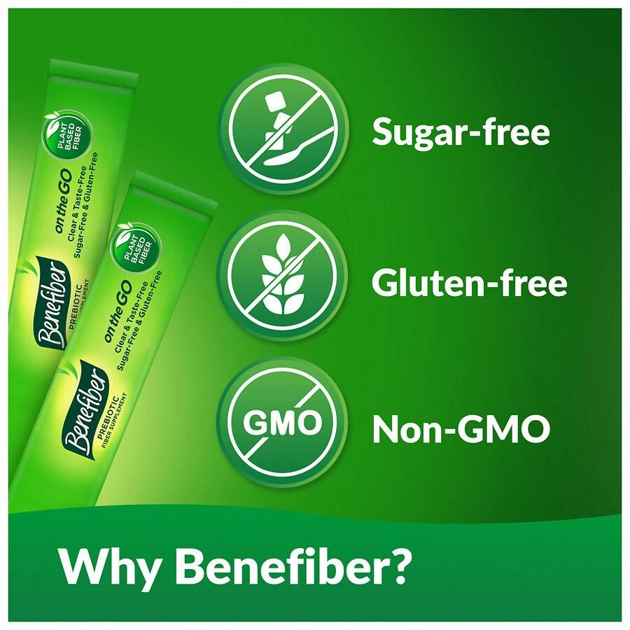 商品Benefiber|Fiber Supplement, On the Go Unflavored,价格¥149,第5张图片详细描述