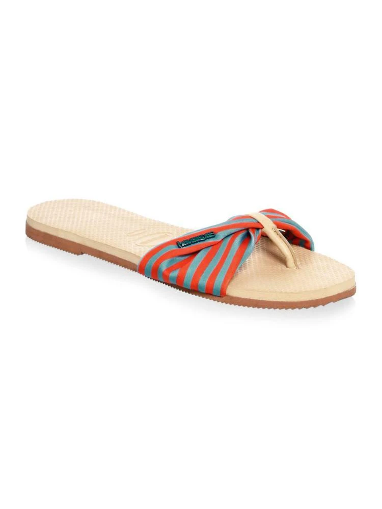 商品Havaianas|Havaianas - You Saint Tropez Textile Print Cinched Sandals,价格¥302,第2张图片详细描述