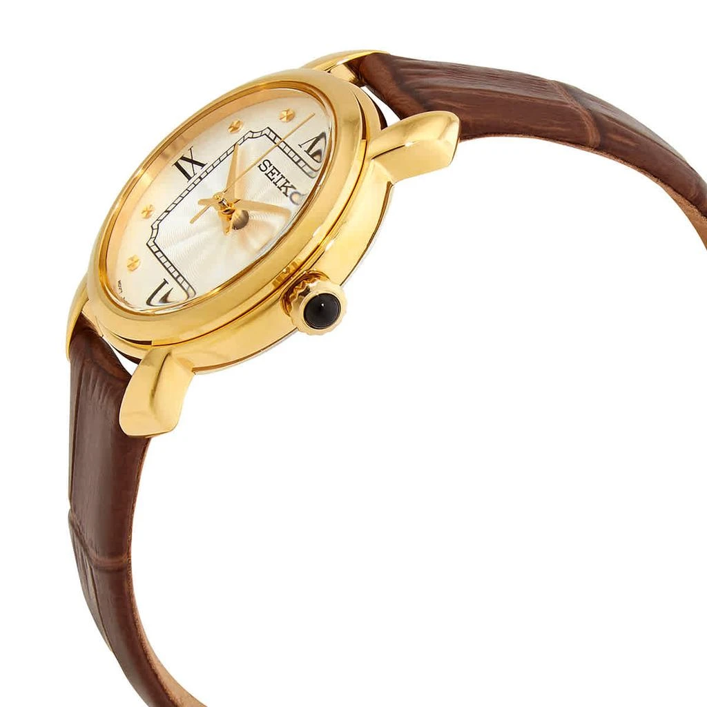 商品Seiko|Classic White Dial Brown Leather Ladies Watch SUR500P1,价格¥1005,第2张图片详细描述