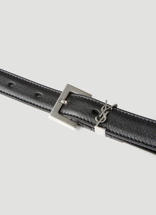 商品Yves Saint Laurent|YSL Logo Belt in Black,价格¥3226,第2张图片详细描述