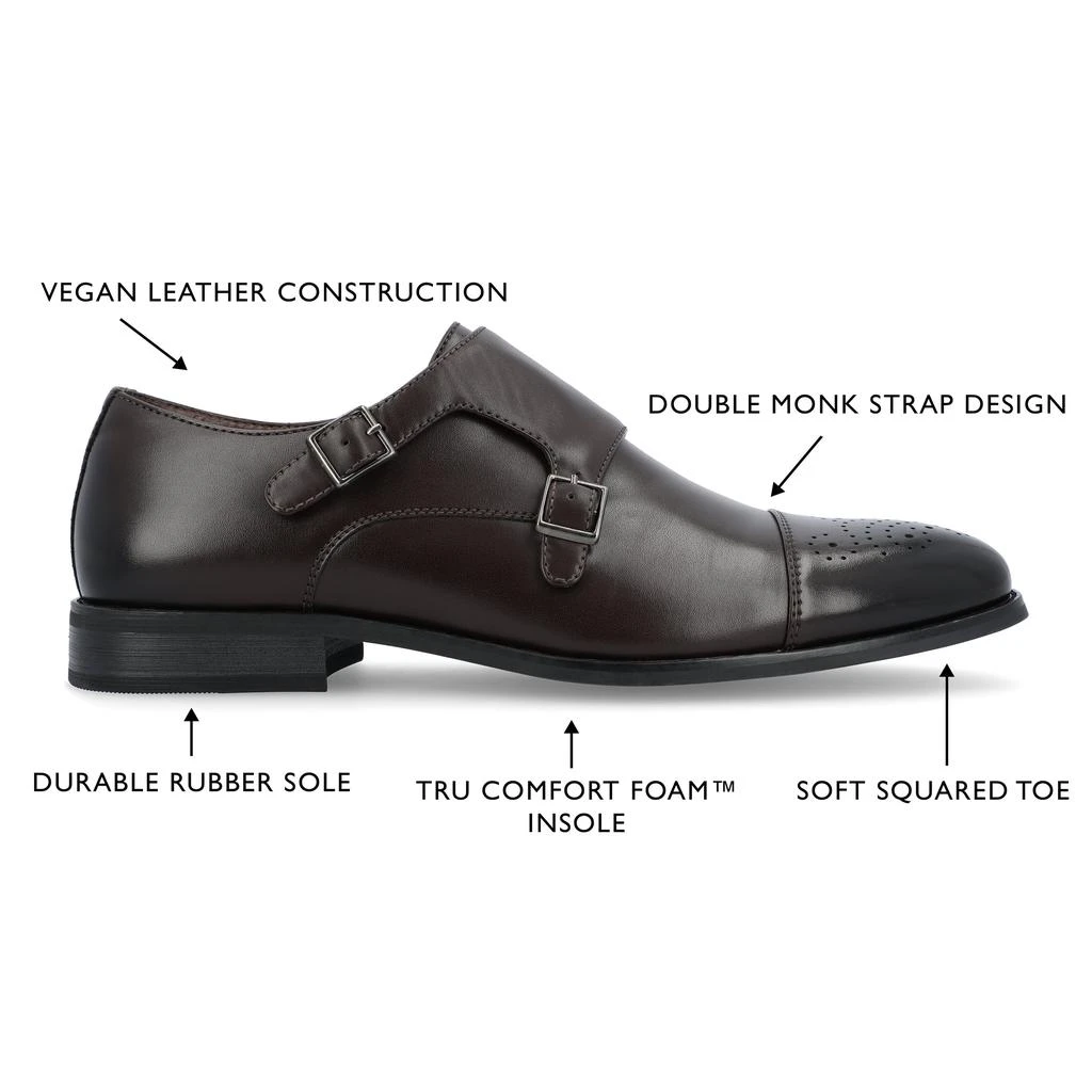 商品Vance Co.|Vance Co. Atticus Double Monk Strap Dress Shoe,价格¥224,第3张图片详细描述