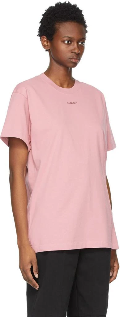 商品Ambush|SSENSE Exclusive Pink XL Logo T-Shirt,价格¥691,第2张图片详细描述