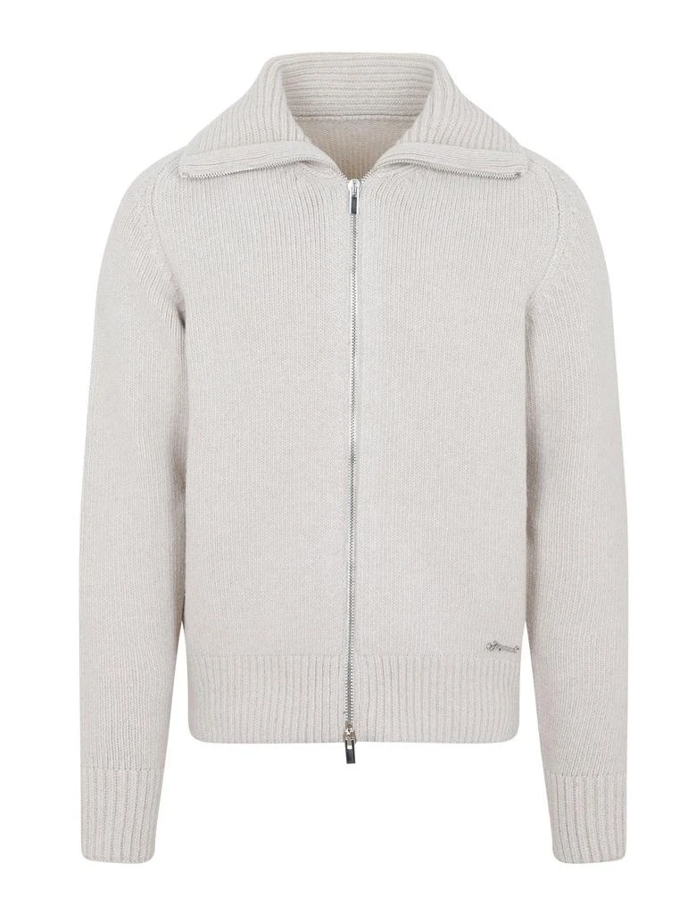 商品Jacquemus|Jacquemus Zip-Up Long-Sleeved Knitted Cardigan,价格¥2668,第1张图片