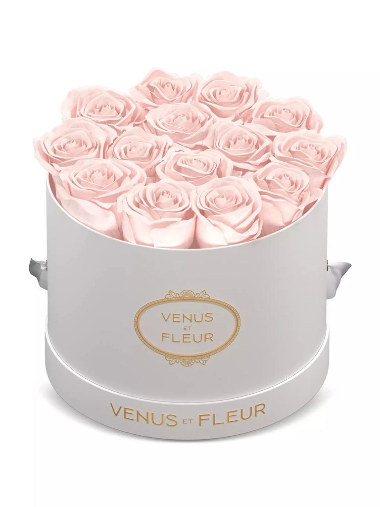 商品Venus ET Fleur|Classic Small Round Box with Pure White Roses,价格¥2241,第1张图片