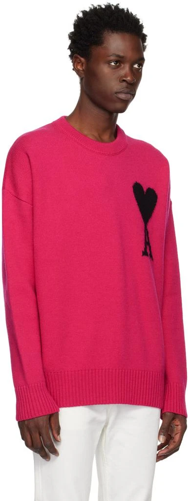 商品AMI|Pink Ami de Cœur Sweater,价格¥1806,第2张图片详细描述