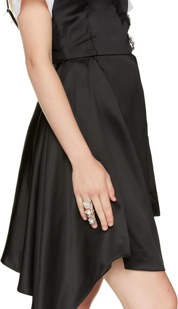 商品Alexander McQueen|Silver Crystal Long Stacked Ring,价格¥2545,第5张图片详细描述