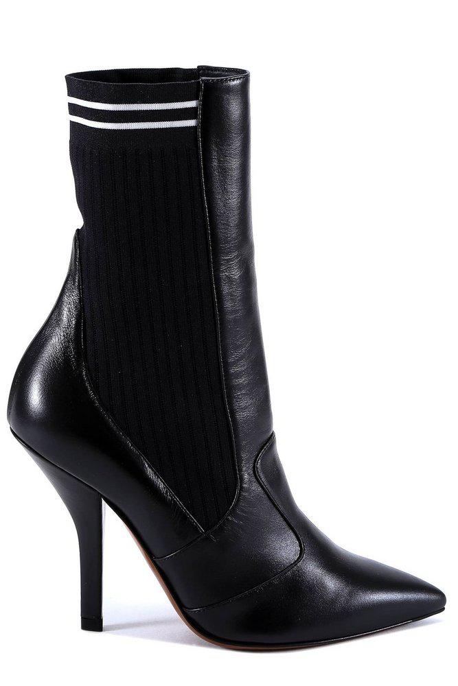Fendi Sock Patent Leather Ankle Boots商品第1张图片规格展示