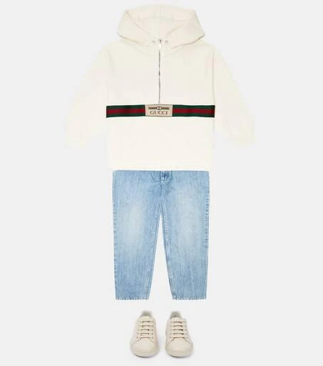 商品Gucci|Web cotton jersey hoodie,价格¥3281,第2张图片详细描述