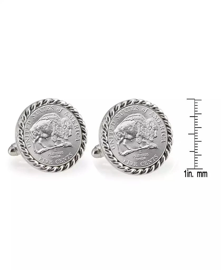 商品American Coin Treasures|2005 Bison Nickel Rope Bezel Coin Cuff Links,价格¥224,第2张图片详细描述