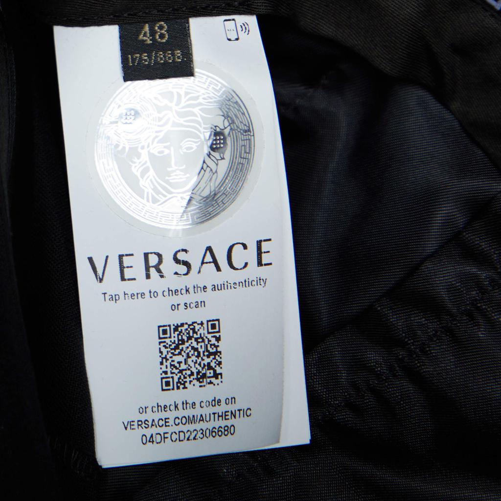 Versace Black Stretch Wool Tailored Trousers L商品第5张图片规格展示